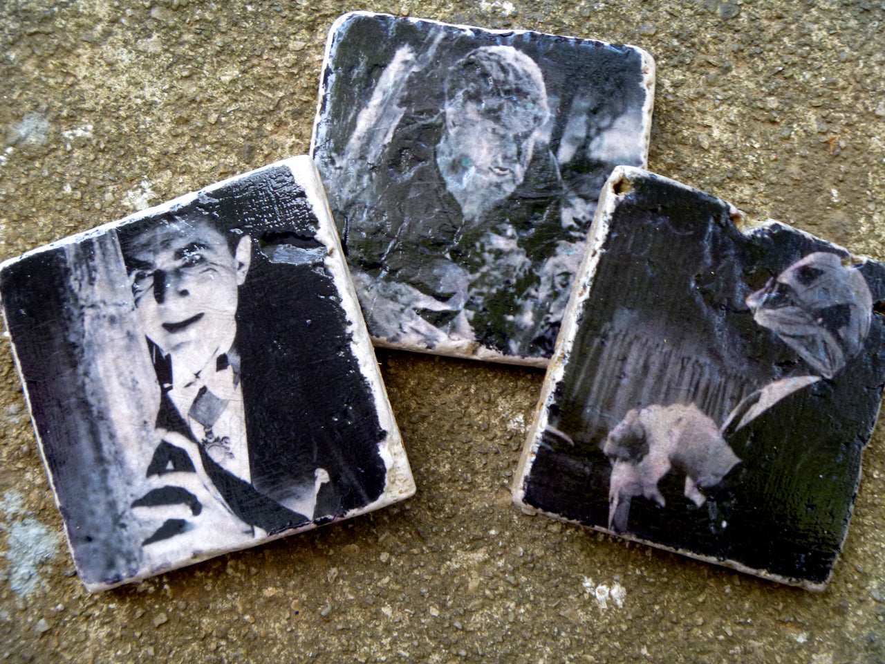 Classic Monsters Tumbled Stone 6 Piece Drink Coaster Set