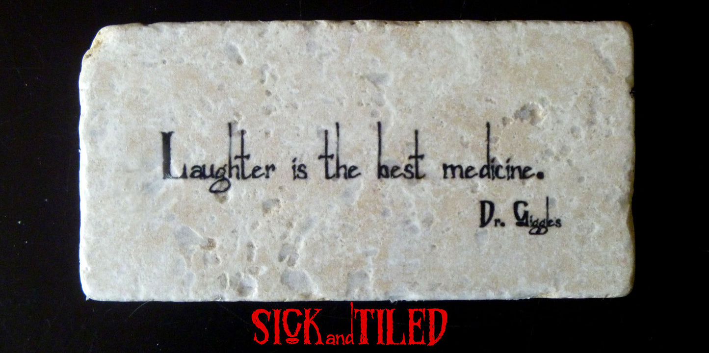 Dr. Giggles Laughter Is The Best Medicine Quote Plaque 90s Horror