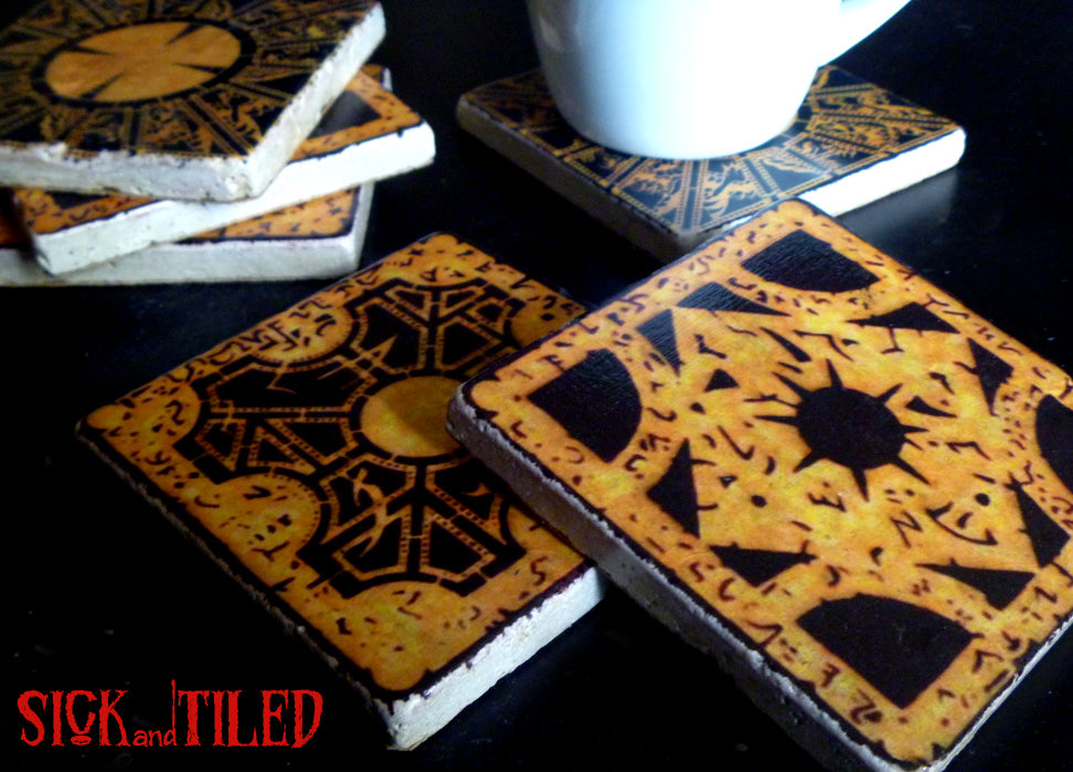 The Lament Configuration Hellraiser Tumbled Stone 6 Piece Drink Coaster Set