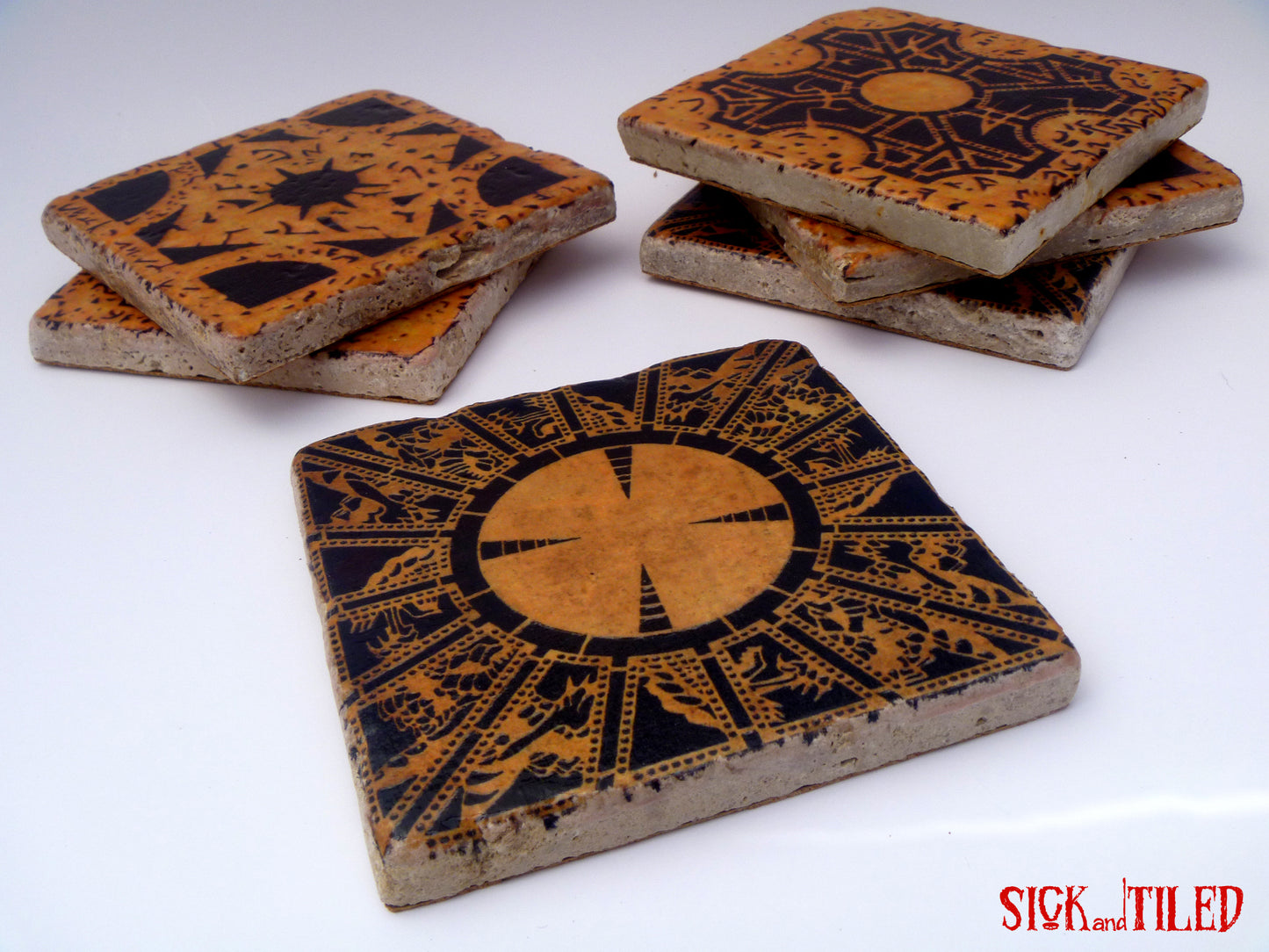 The Lament Configuration Hellraiser Tumbled Stone 6 Piece Drink Coaster Set