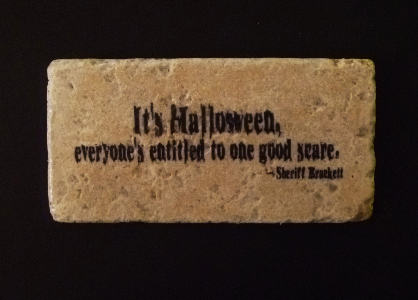 It's Halloween Handmade Quote Plaque 70s Horror HALLOWEEN