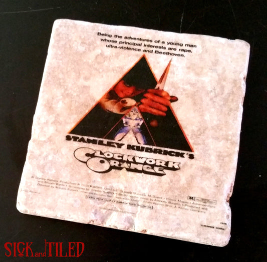 A Clockwork Orange Vintage Poster Tumbled Marble Drink Coasters Single